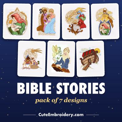 BIBLE STORIES / pack of 7 designs