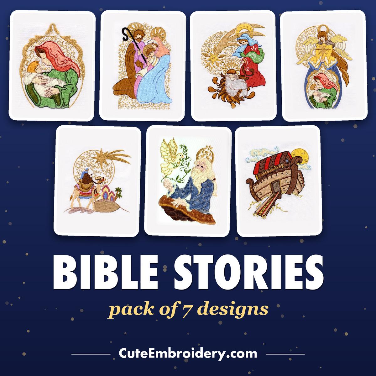 BIBLE STORIES / pack of 7 designs