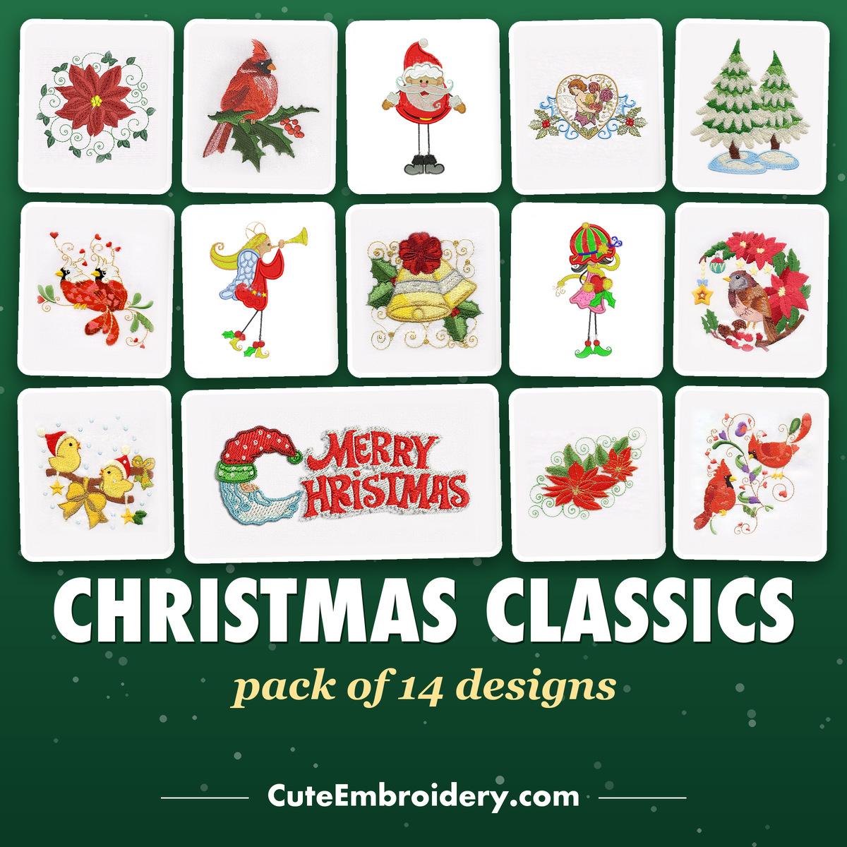 CHRISTMAS CLASSICS / pack of 14 designs